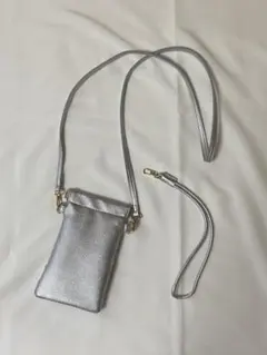 シルバー スマホショルダーストラップ