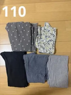 ユニクロ　10分丈レギンス 5点セット　110cm