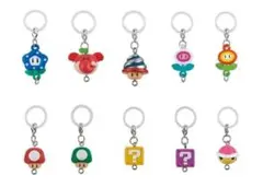 ①スーパーマリオブラザーズ☆つながるリングチャーム☆コンプリートセット