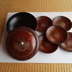 昭和レトロ　 菓子器と小皿セット