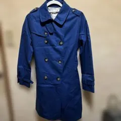 earth トレンチコート M ネイビー