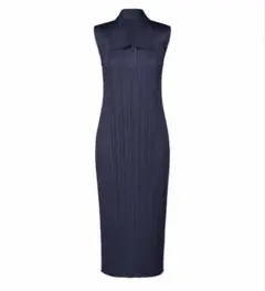 ISSEY MIYAKE PLEATS PLEASE ワンピース ネイビー 3 - メルカリ