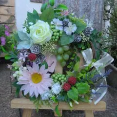 ★みゆ様専用画面♡グリーンリース(アーティフィシャルフラワー)