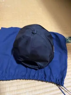 黒 ナイロン ベースボールキャップ 収納袋付きのサムネイル