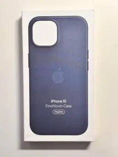 【新品】純正 iPhone 15 ファインウーブンケース・パシフィックブルー①