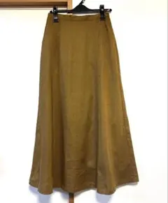 ジーユーguリネンブレンドフレアロングスカート ユニクロ
