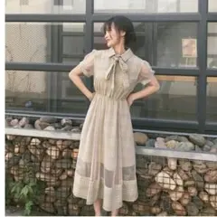 レディース ワンピース ロングワンピース シャツワンピース 半袖 ロング丈