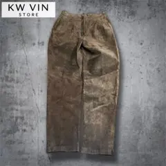 希少品✨️￤ピッグスウェード 豚革 ツータック スラックス￤ブラウン￤Y2K