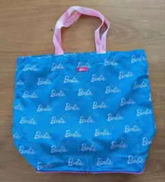 Barbie エコバッグ ブルー ピンク 折りたたみのサムネイル