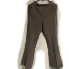 GU ブラウン フレアパンツ ゴムウエスト