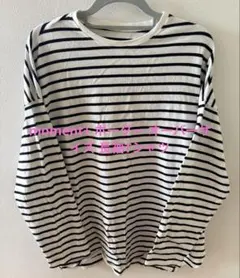 moment+ ボーダー オーバーサイズ 長袖Tシャツのサムネイル