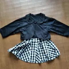 女の子 女子 フォーマル 　黒ボレロ&スカート