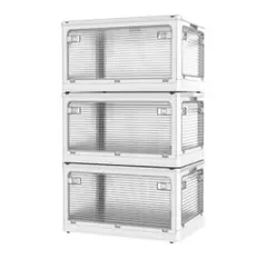 5面開閉収納ボックス 折りたたみ コテンナボックス キャスター付き 3つセット