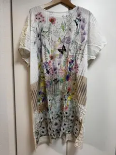 【新品タグ付】isScoLar 華やか花柄切替えワンピースのサムネイル