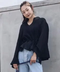 【にょろ様専用】Ameri VINTAGE　SHEER LOOSE BLOUSE