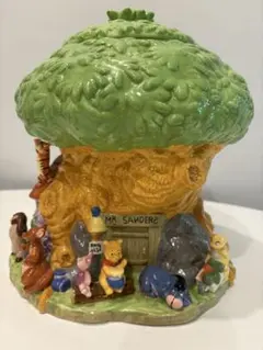 超激レア 90S ヴィンテージ プーさん 陶器 クッキージャー 復活祭