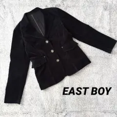 美品【EAST BOY】テーラードジャケット 黒 11サイズL コーデュロイ