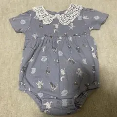 レース襟ロンパース