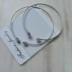 シルバークリスタルバングル2個セット