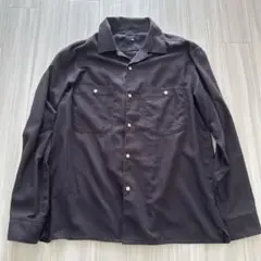 Right-on ダークブラウン 長袖シャツ