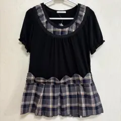 【新品】axes femme チェック柄切替 半袖カットソーのサムネイル