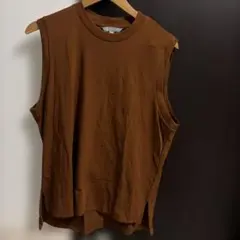 mamekurogouchi uniqlo ブラウン ノースリーブ トップス