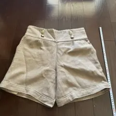 キレイめ　ショートパンツ　秋冬春用　ウエストゴム