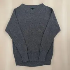 22OCTOBRE　Vネックニット　カシミヤ混　グレー　手洗い可