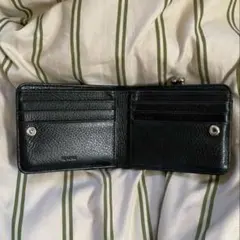 Beaure レザー本革がま口二つ折り財布