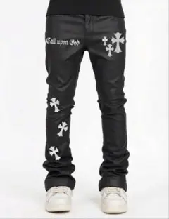 フレアパンツ レザー GUAPI AMIRI ksubi purple mnml