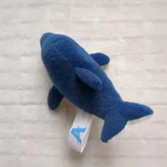 マザーグース 青いイルカのぬいぐるみ ストラップ マスコット ミニ
