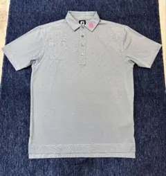 美品！ フットジョイ ゴルフウェア ポロシャツ L 総柄 ドット ストレッチのサムネイル