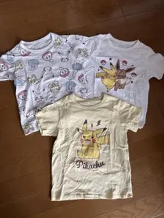 美品ユニクロポケモン Tシャツ 3枚セット ピカチュウ イーブイ110㎝