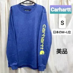 Carhartt 長袖Tシャツ ロンT カットソー S 杢ネイビー デニムカラーのサムネイル