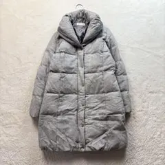 シンプリシテェ/灰色/ダウンコート/ショール襟/ミドル丈/秋冬/レディース