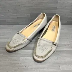 卑弥呼 elegance 24cm レザーモカシン パンプス 本革 グレーのサムネイル