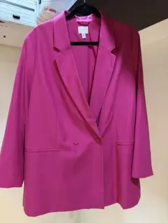 H&M ピンク テーラードジャケット EUR XL
