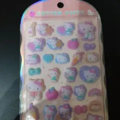ボンボンドロップシール　コットンパフィーシールハローキティ 立体シール