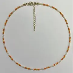 ビーズネックレス　ビーズチョーカー　ハンドメイド　レトロ