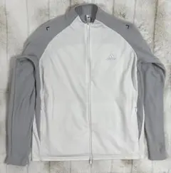 adidas トラックジャケット ホワイト×グレー(約2XL)
