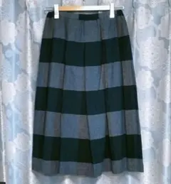推♡✨blue willow✨ネイビー✕グリーンタータンチェックプリーツスカート