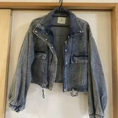 売り切り！SALE⭐︎クロップドデニムジャケット ブルー