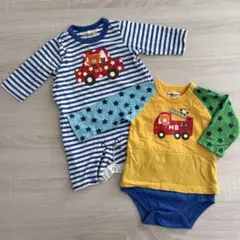 【美品】HOT BISCUITS ロンパース 2枚セット 70
