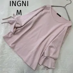 【INGNI】　袖レースブラウス　七分袖　トップス