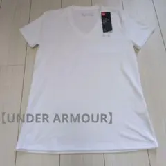【UNDER ARMOUR】 HeatGear Vネック Tシャツ 白 LGのサムネイル