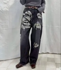2026年最新】WIDE damage denim pants ameriの人気アイテム - メルカリ