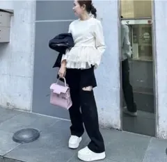 bluelea ブルレア side slit sweat pants スウェット