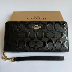 COACH コーチ 長財布 エンボス ブラック CCL35 - メルカリ