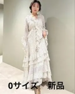 リリーブラウン LILY BROWN フリルワンピース dot0 新品