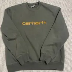 carhartt オリーブグリーン クルーネック スウェット